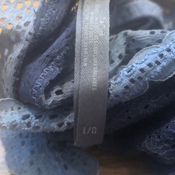 🌹Aerie Bralette Lg Two tone blue lace - Picture 4 of 4